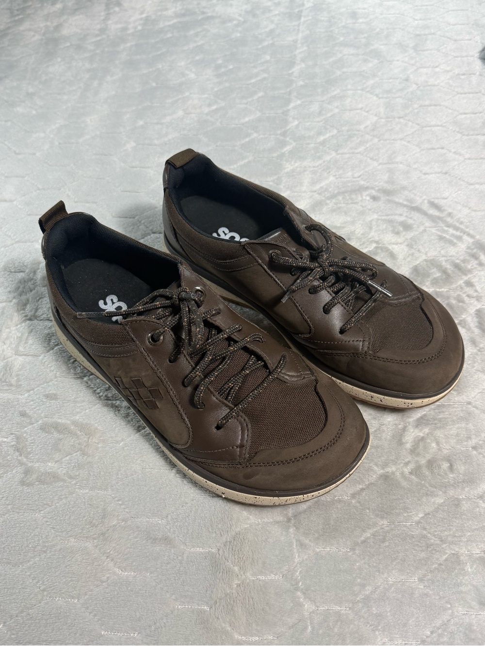SAS Men’s 8M Brown Leather Comfort Walking Shoes Made In USA NWOB